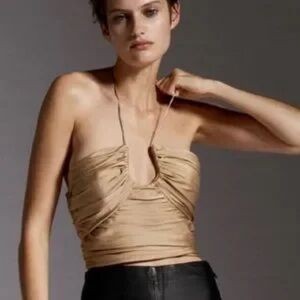 Zara Ruched Halter Top